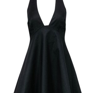 Halston Heritage Black Halter Dress
